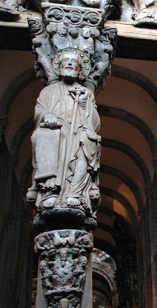 Statue of Santiago in the Pórtico de la Gloria